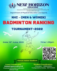 BADMINTON RANKING TOURNAMENT -2022