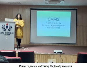 Faculty Development Programme On Financial Investment Literacy By Ms. Soumya Anandhas 20th January 2020