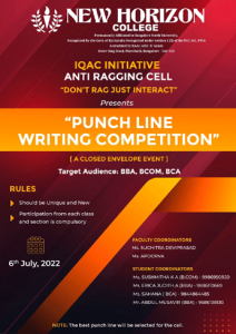 Punch Line Writing Competition