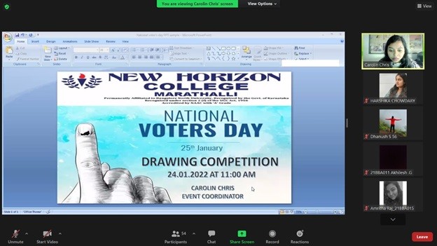 National Voters' Day - SciComm @ NIAS